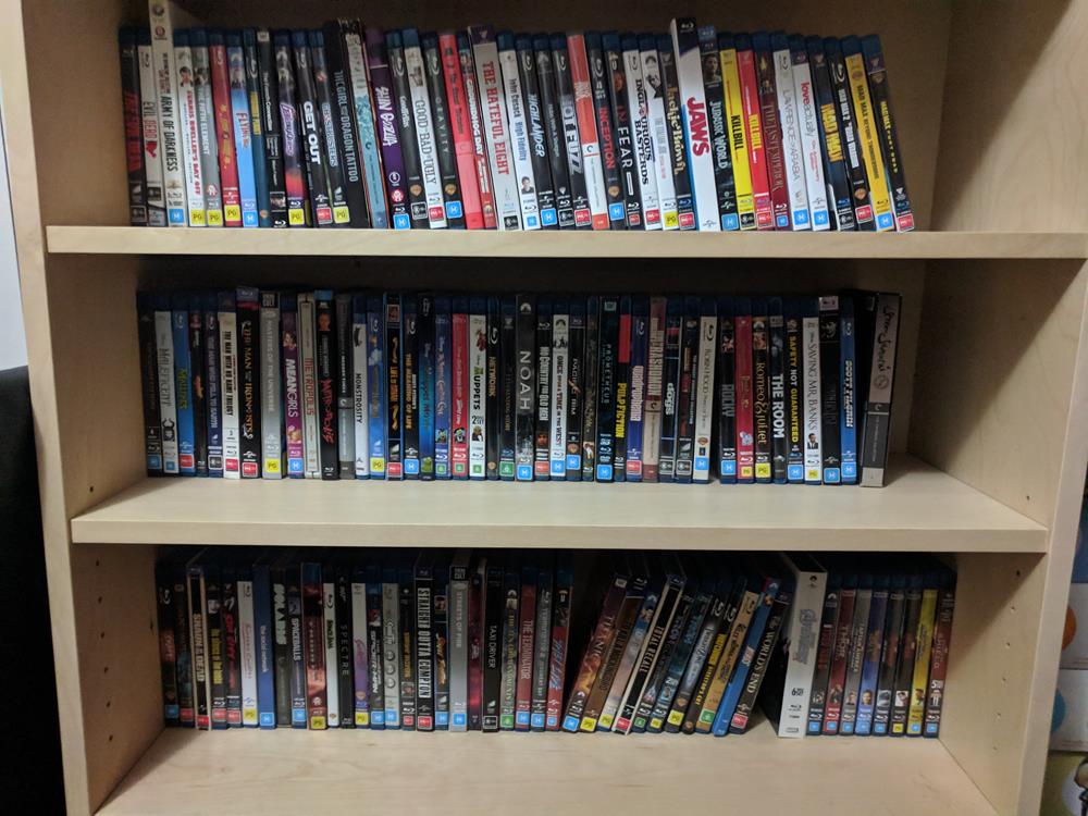 Shelf of Blu-rays