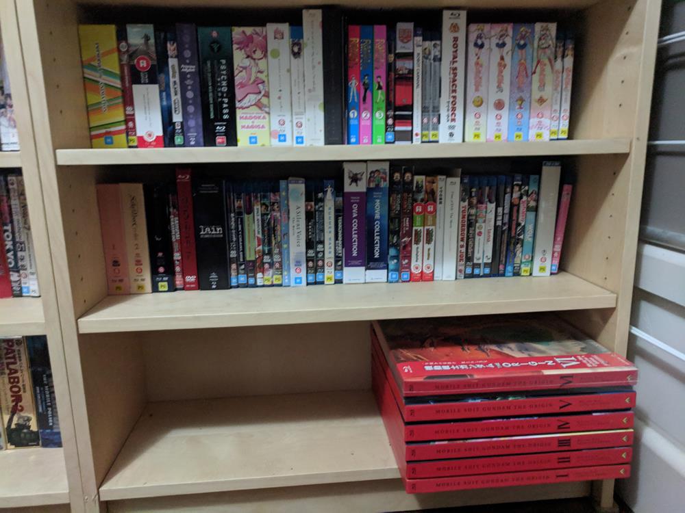 Shelf of anime Blu-rays