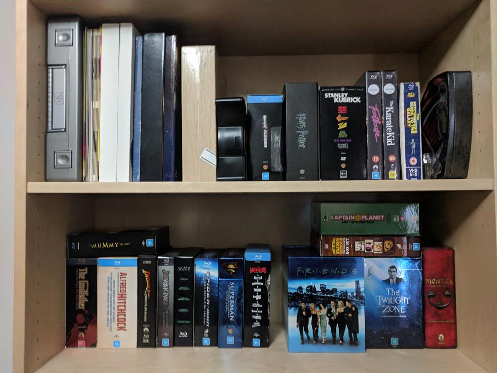 Shelf of DVD and Blu-ray boxsets